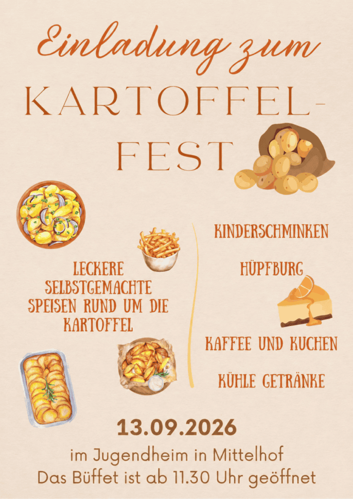 Einladung Kartoffelfest 2026